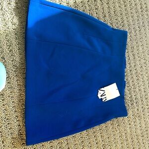 Blue polyester skirt